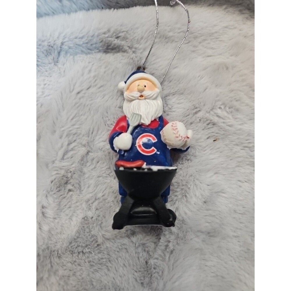 Chicago Cubs Christmas Ornament MLB Santa Airplane Danbury Mint 2006 w Gift Box